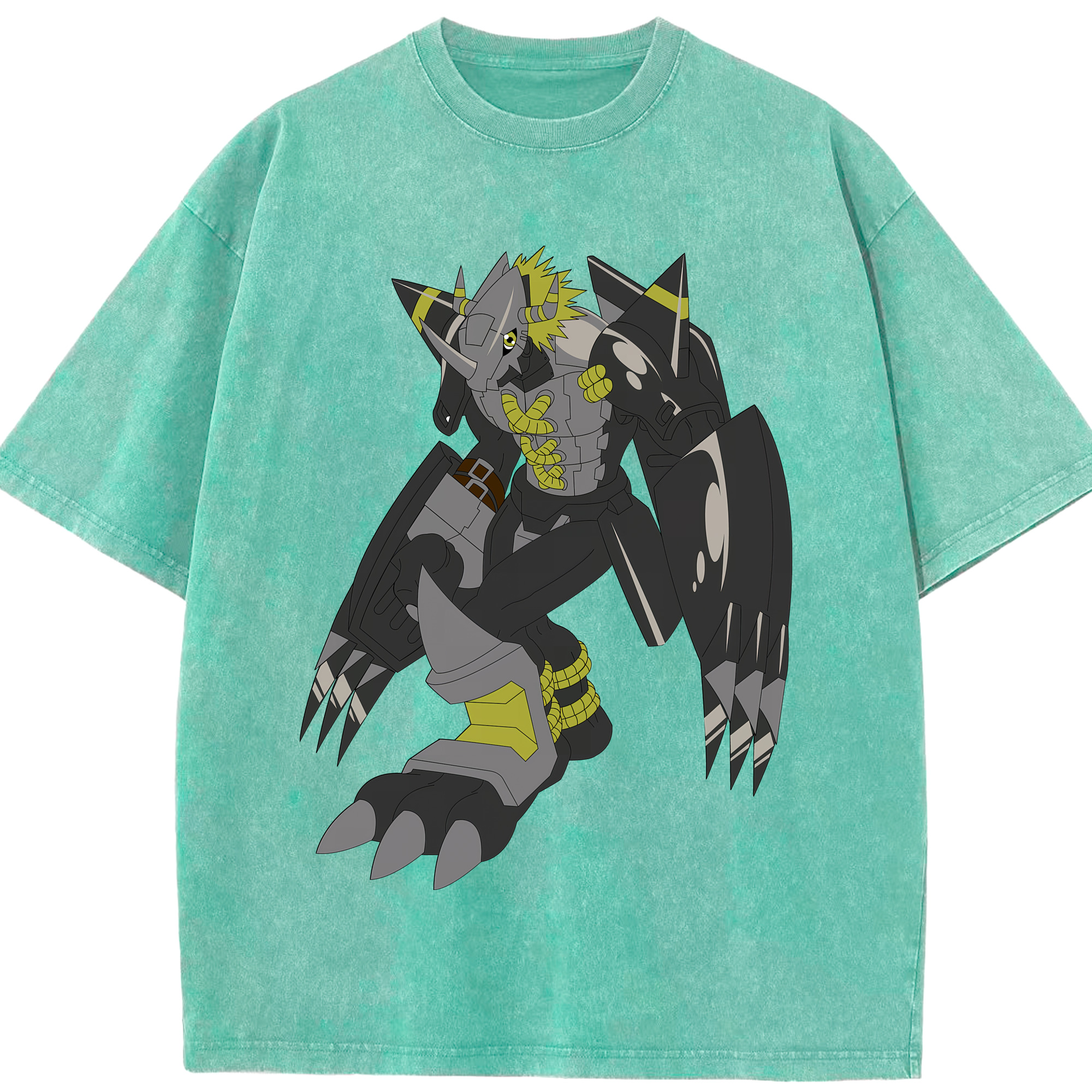 （画像用） Digimon デジタルモンスター/デジモン 綿100% ヴィンテージ風 半袖Tシャツ（フロントプリント）